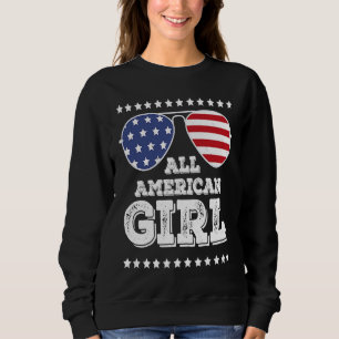 Sweatshirt Toute Américaine Famille de jumelage 4 juillet fil
