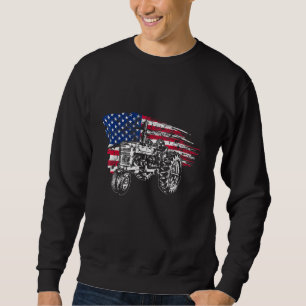 Sweatshirt Tracteur de drapeau américain patriotique Tracteur