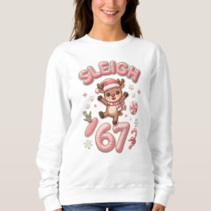 Sweatshirt Traction Six Sept Joli Renne Noël Meme