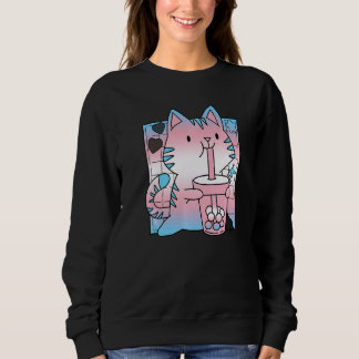 Sweatshirt Trans Pride Chat Maman Lgbt Gay Lgbtq Pride Mont