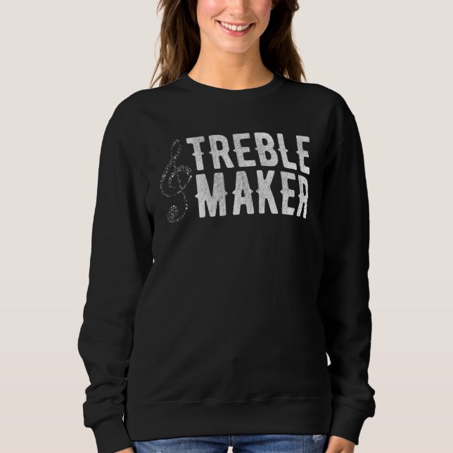 Sweatshirt Treble Note Maker Musique sonore instrumentale (Devant)