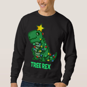 Sweatshirt Tree Rex Funny Mignonne Retro Christmas Dino
