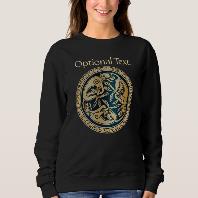 Sweatshirt Triade de réseautage de loup celtique (Devant)