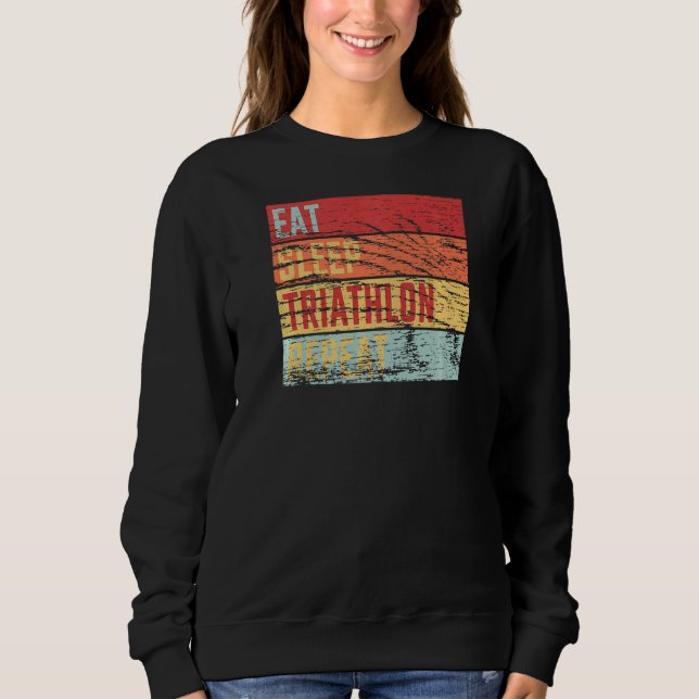 Sweatshirt Triathlon Racing Rétro Pour Un Triathlet (Devant)