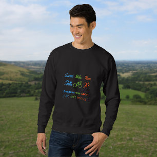 Sweatshirt Triathlon sport citation course vélo de natation