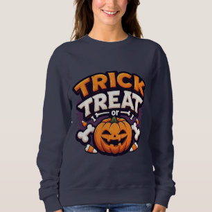 Sweatshirt Trick or Treat Halloween Citrouille Jack-O'-Lanter