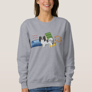 Sweatshirt Tricolore Papillon Agilité Chien Sports Canins