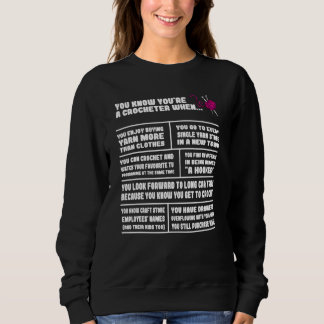Sweatshirt Tricot Crochet en laine Fabriqué main couture Hobb