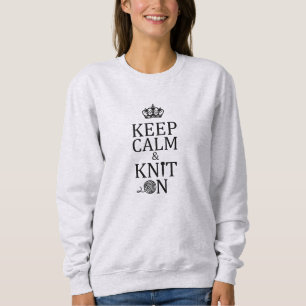 Sweatshirt Tricot Gardez Le Knit Calme Sur L'Artisanat