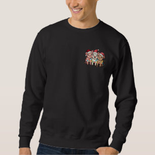 Sweatshirt Trio festif des cochons de Noël