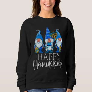 Sweatshirt Trois Gnome Menorah Dreidel Costume Joyeux Hanukk