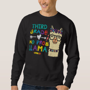 Sweatshirt Troisième Année No Prob Llama 3e Premier Jour De L