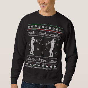 Sweatshirt Trombone Christmas Funny Band Ugly Sweer