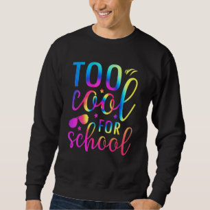 Sweatshirt Trop Cool Pour L'école Tie Dye Graphique Retour À 