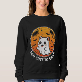Sweatshirt Trop mignon À Parler - Adorable Halloween de chat