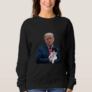 Sweatshirt Trump 2024 Chat MAGA Drôle Trump Chat