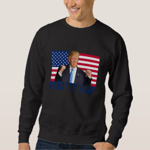Sweatshirt Trump 2024 Drapeau 45 47 Élections Sauvez à nouvea