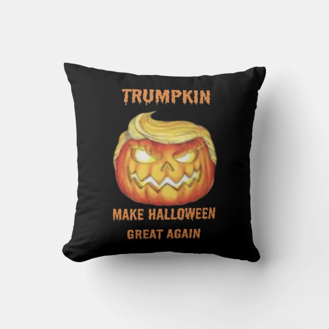 Sweatshirt, Trumpkin, Halloween Classic Throw Pillow (Front)