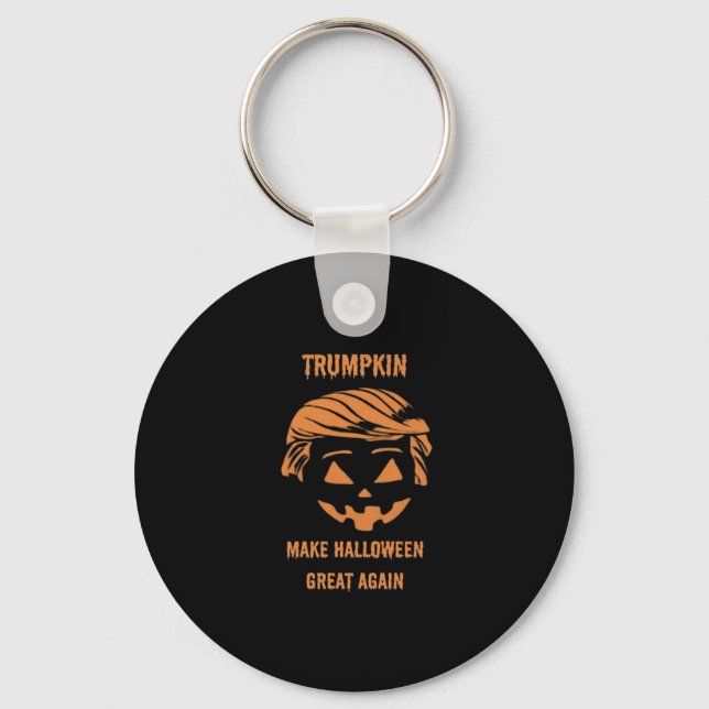 Sweatshirt, Trumpkin, Halloween Merch Classic Keychain (Front)