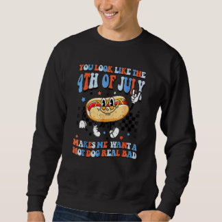 Sweatshirt Tu As L'Air 4 juillet Me Fait Vouloir Un Chien Cha