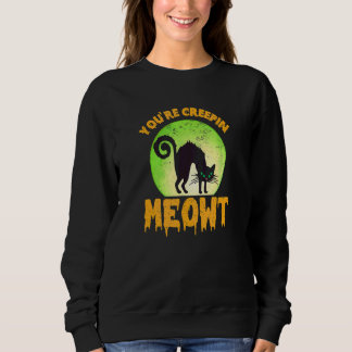 Sweatshirt Tu me fais peur, chat noir