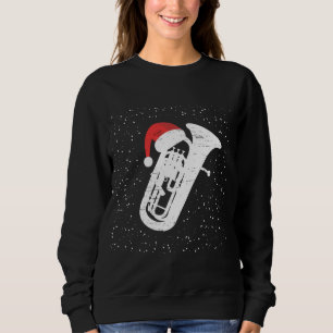 Sweatshirt Tuba avec Casquette Père Noël pour musiciens Seas 