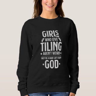 Sweatshirt Tuile pour femmes Tile Setter Carrelage homme fill