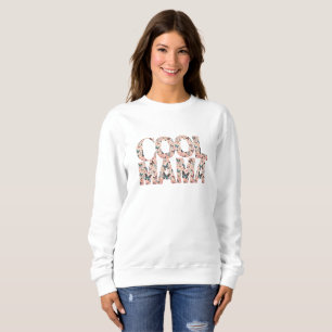 Sweatshirt Typographie Cool Mama Papillons Volants