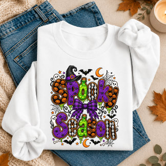 Sweatshirt Typographie Halloween de la Saison Effrayante