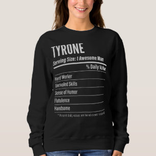 Sweatshirt Tyrone Taille de la portion Nutrition Étiquette Ca