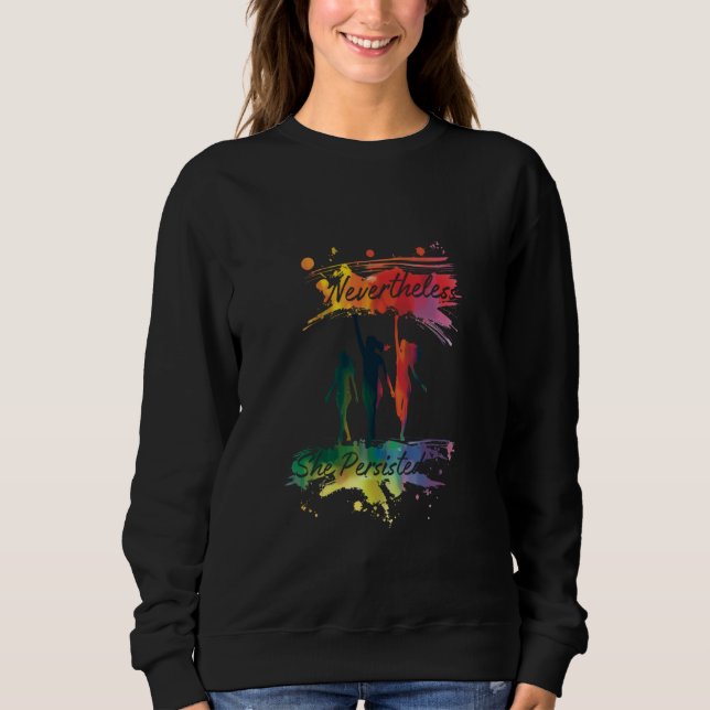 Sweatshirt u201CNNéanmoins Elle Persistedu201D Résistance Ra (Devant)
