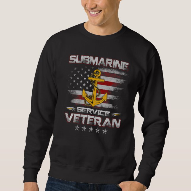 Sweatshirt U S Submarine Service Vétérinaire Sous-marin Améri (Devant)