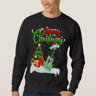 Sweatshirt Ukulele Music Xmas Lighting Père Noël Ukulele Chri