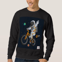 Un astronaute à vélo BMX