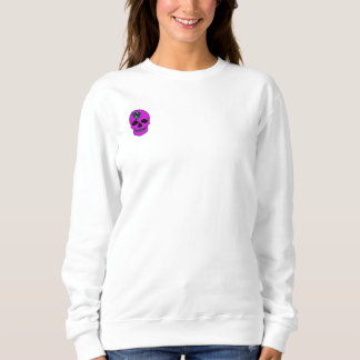Sweatshirt Un crâne avec des fleurs