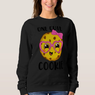 Sweatshirt Un Cute Cookie Cute Rose Bow Lunettes Coeur Enfant