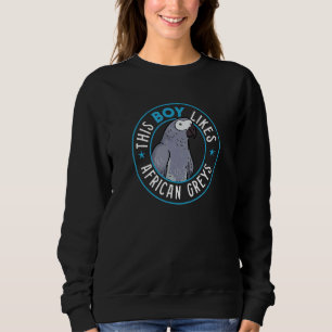 Sweatshirt Un garçon aime les gris africains Nature Exotique