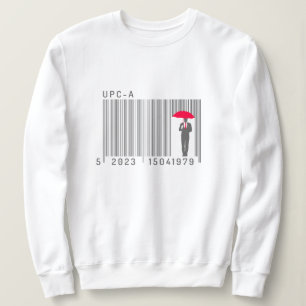 Sweatshirt Un homme élégant tenant un code barre parapluie