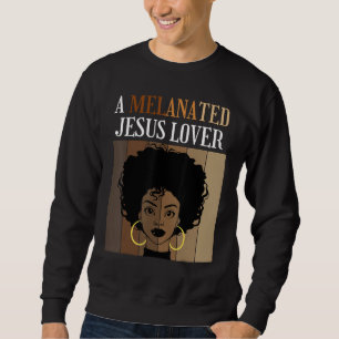Sweatshirt Un Jésus mélané Christian Black Afro femme