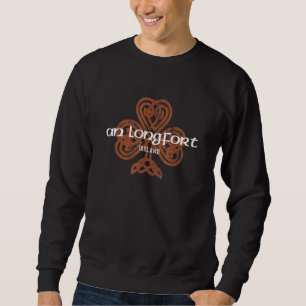 Sweatshirt Un Longfort Longford Irlande Celtic Shamrock Vinta