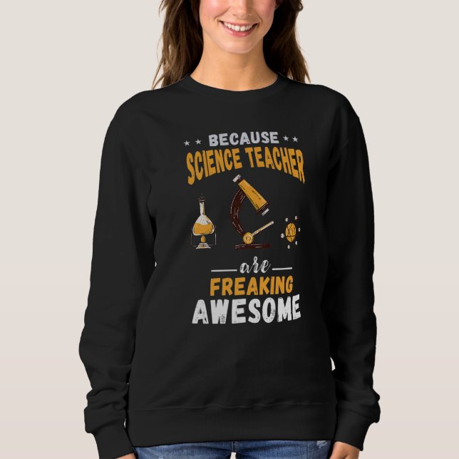 Sweatshirt Un professeur de sciences freiner un microscope gé (Devant)