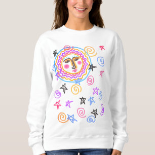 Sweatshirt Un Sun Art Abstrait coloré à porter