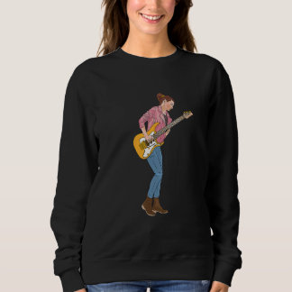 Sweatshirt Une Jeune Femme Passionnée Par Le Jeu Électrique G