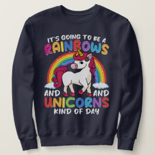 Sweatshirt Unicorn Cute Whimsical Funny Rainbows Et Unicorns
