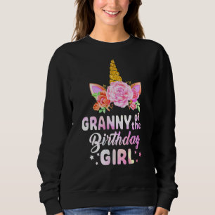 Sweatshirt Unicorn mignonne grand-mère de la fille d'annivers