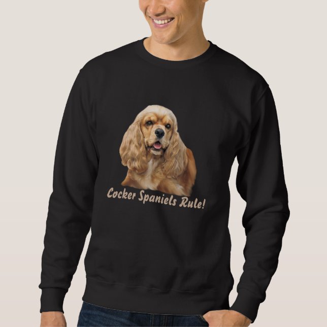 Sweatshirt unisexe adorable de cocker juste (Devant)