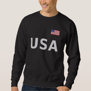Sweatshirt USA avec DRAPEAU AMÉRICAIN sur la poitrine - US DR