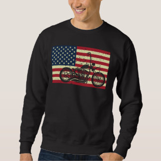 Sweatshirt USA Drapeau Vintage Moto Conception cadeau pour le