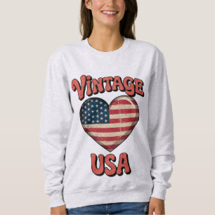 Sweatshirt usd coeur vintage femme