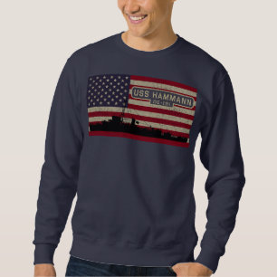 Sweatshirt USS Hammann DE 131 WW2 Ship American Flag